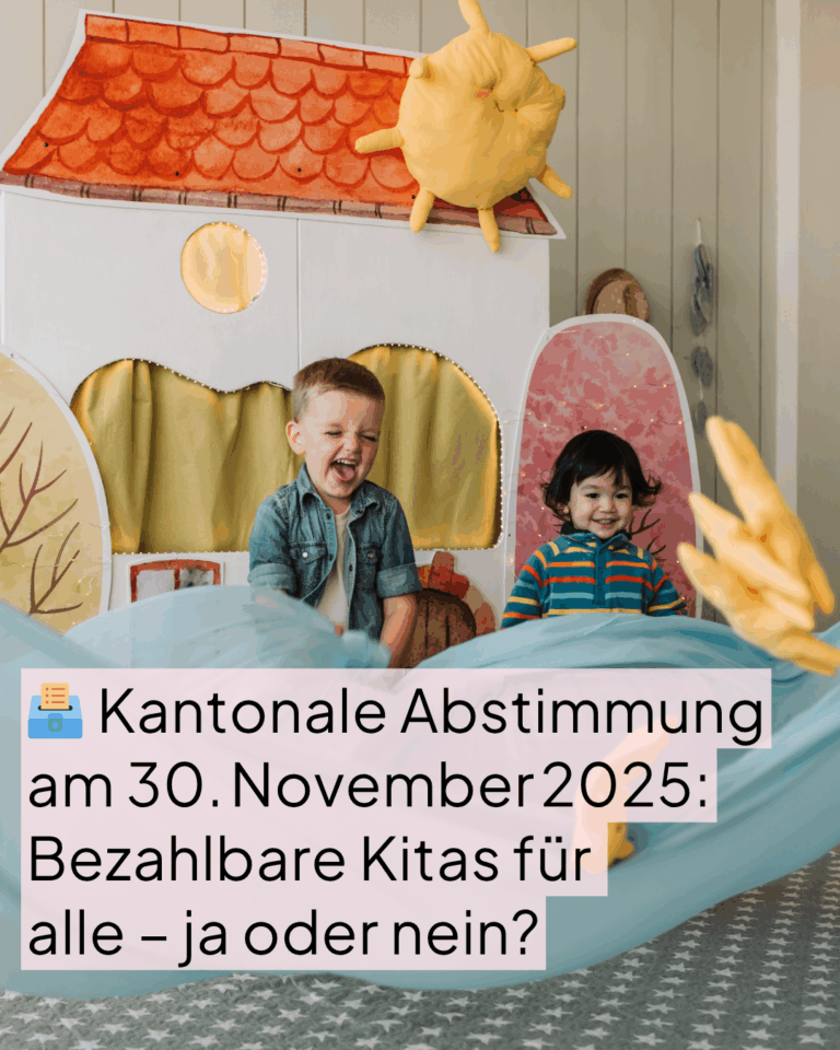 Kantonale Abstimmung: Volksinitiative Bezahlbare KITAs für alle. Informationsveranstaltung.
