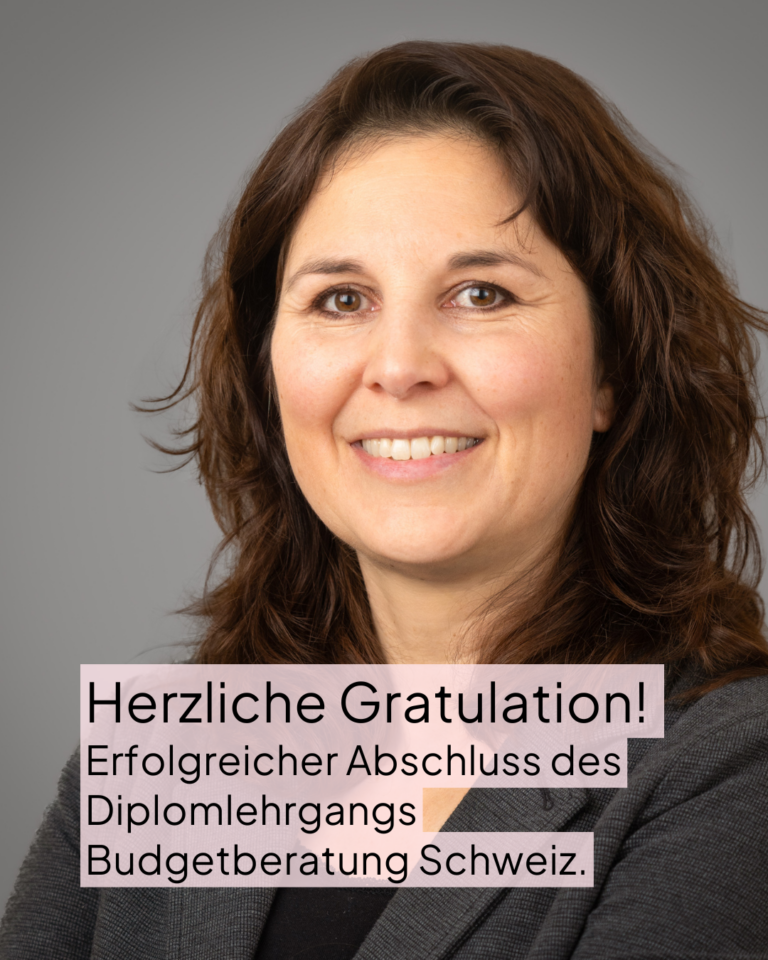 Dipl. Budgetberaterin Yvonne Schmid hat ihren Abschluss erfolgreich gemeister.