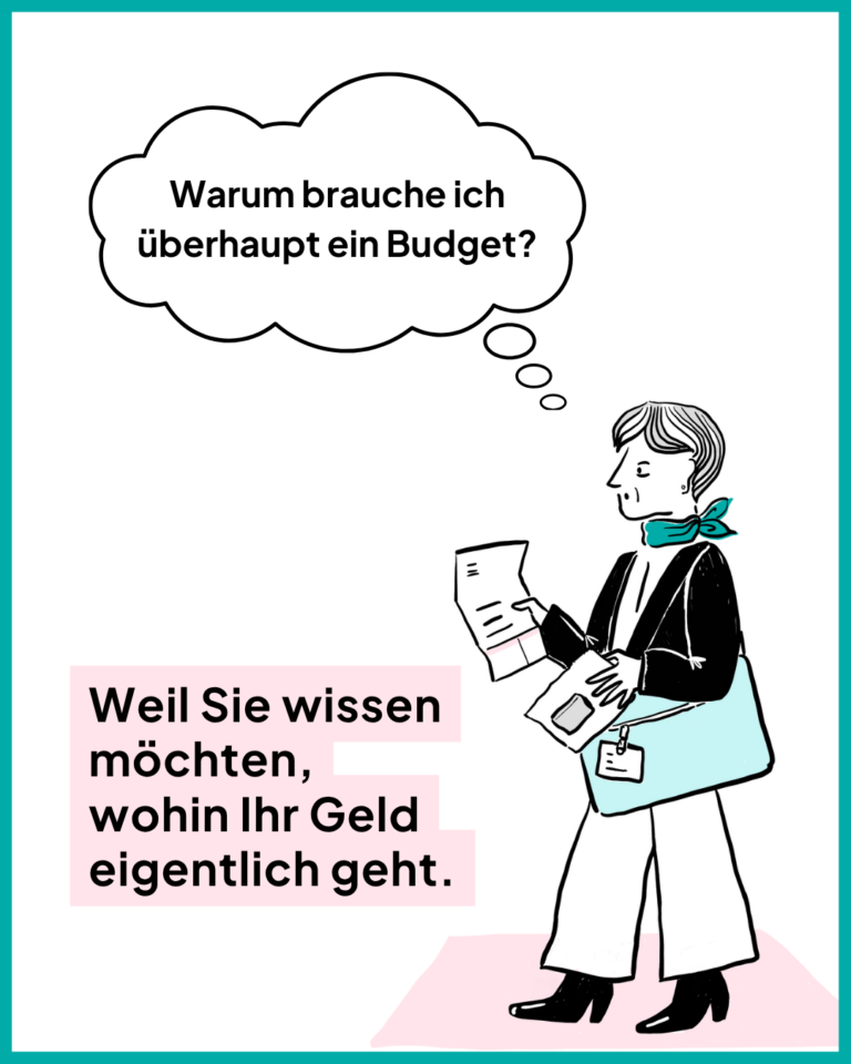 Budgetberatung der Frauenzentrale Luzern. Eine Frau fragt sich: Warum brauche ich überhaupt ein Budget? Budgetvorlagen und Budgetberatungen der Frauenzentrale Luzern Zentralschweiz, Uri, Zug, Obwalden, Nidwalden und Schwyz an.